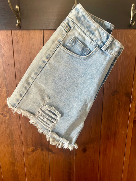 Denim Distressed Shorts