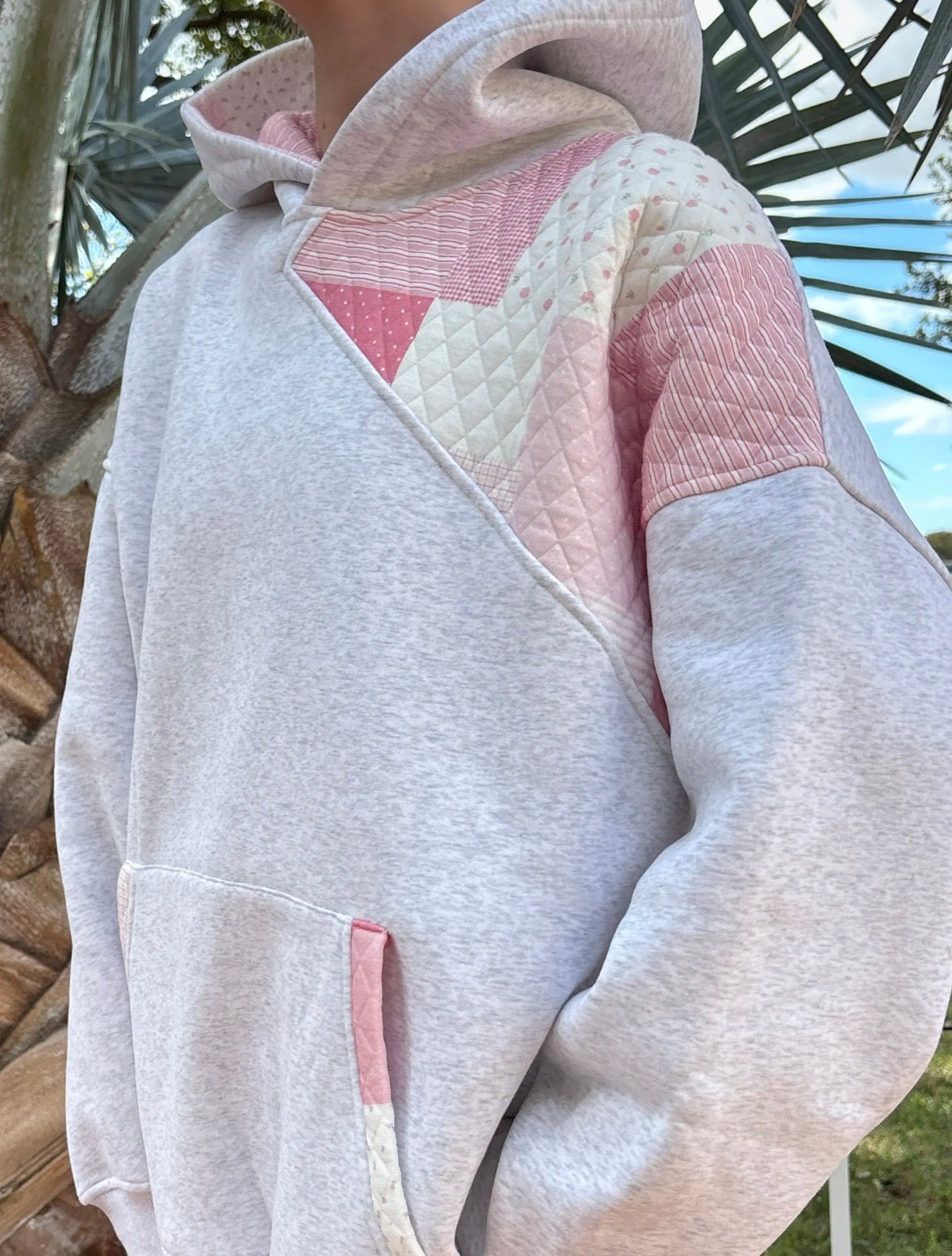 Quilted Patchwork Hoodie