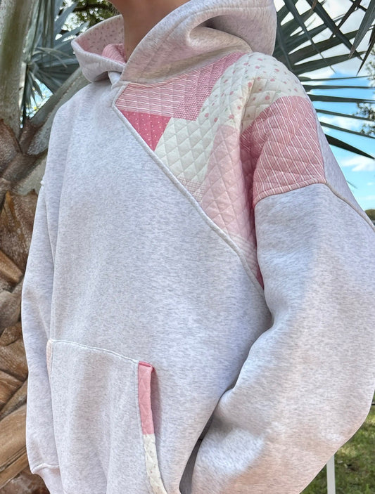 Quilted Patchwork Hoodie