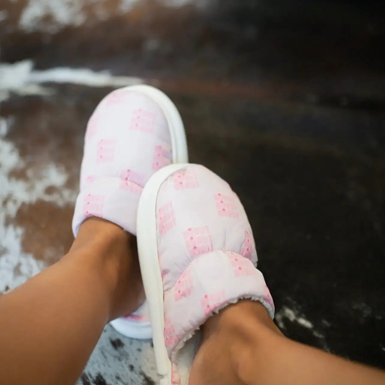 Pink Howdy Slippers