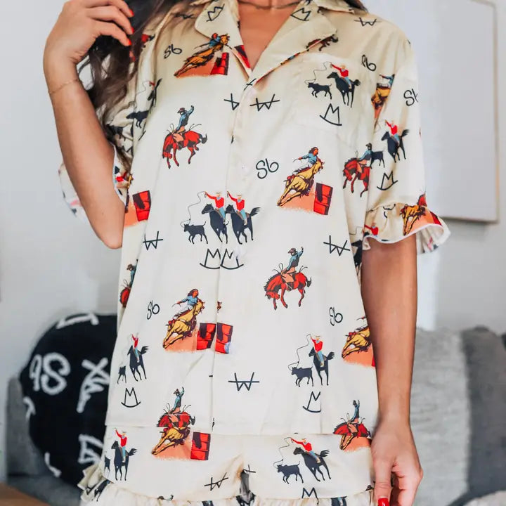 Vintage Cowboy Pajama Set